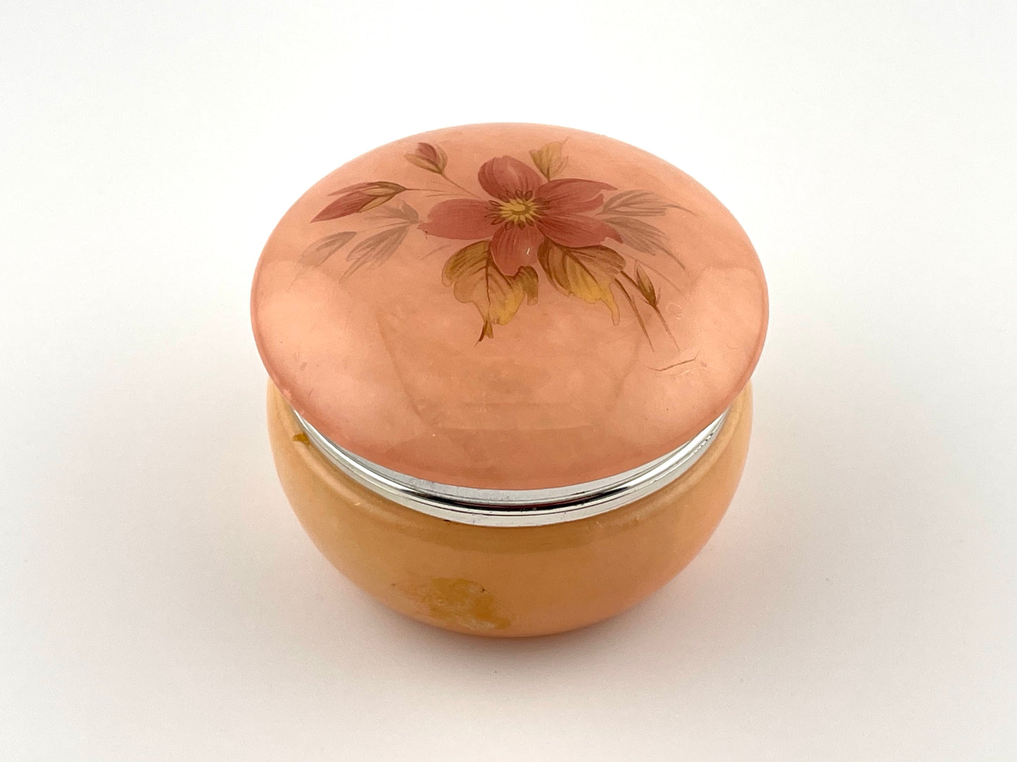 Peach/Pink Onyx Trinket Box